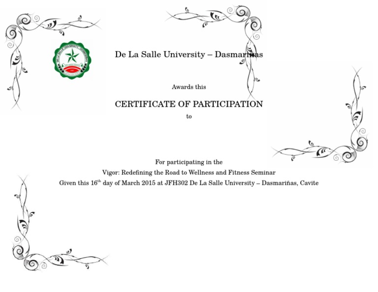Certificate of Recognition Format | PDF