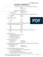 TW - Assignment No. 1 - Simple Stress and Strain