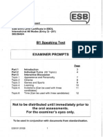 b1 Speaking Test Examiner Prompts Sample