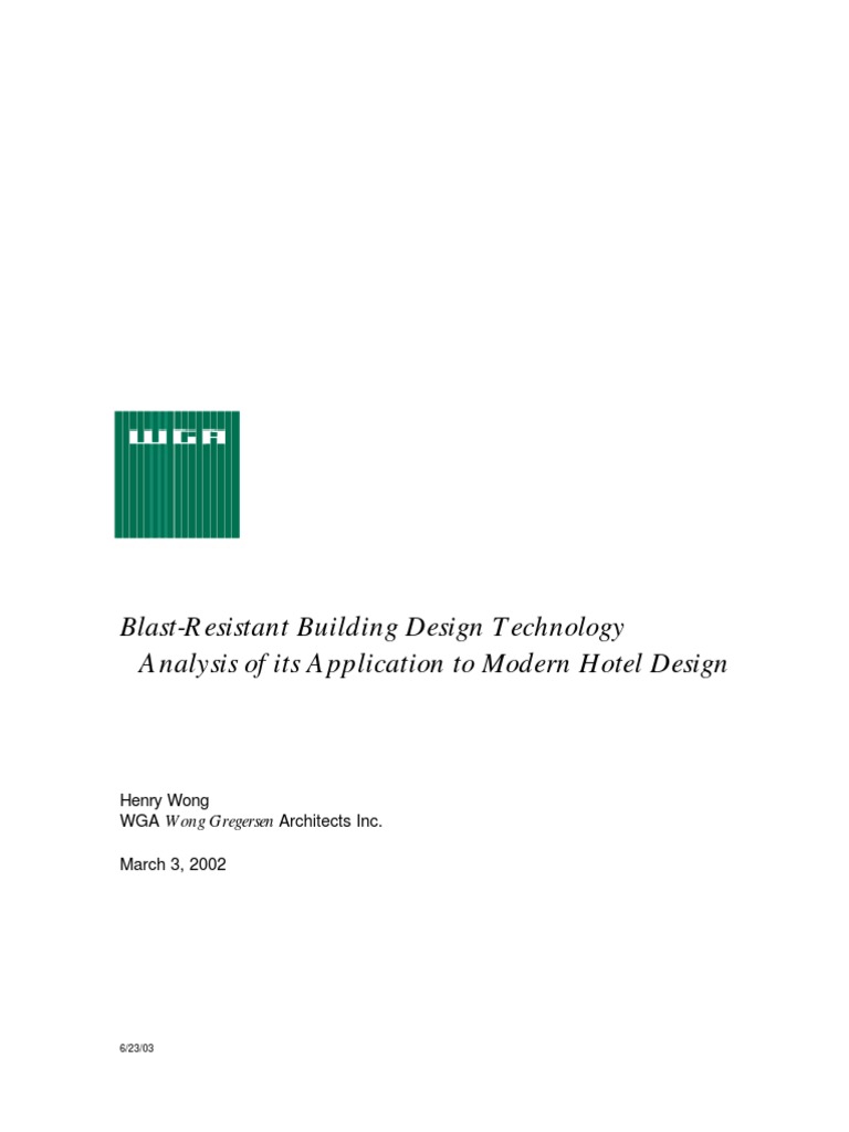 Blast-Resistant Design for Hotels | PDF | Window | Wall