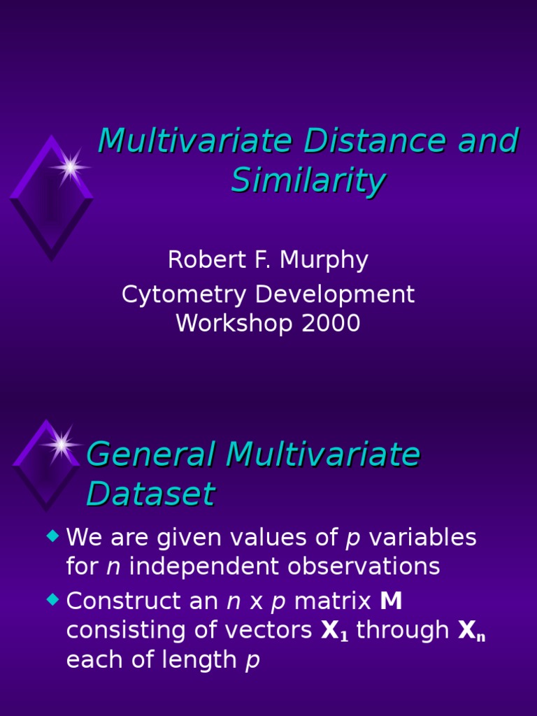 Multivariate Distance Analysis Techniques | PDF