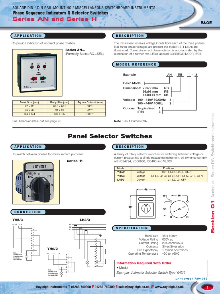 Selector Switch Wiring