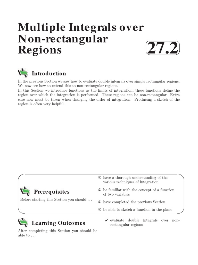 27 2 Multiple Integration Multiple Integrals Over Non