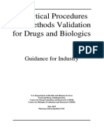 Analytical Procedures and Methods Validation For Drugs and Biologics - US FDA Final Guidance