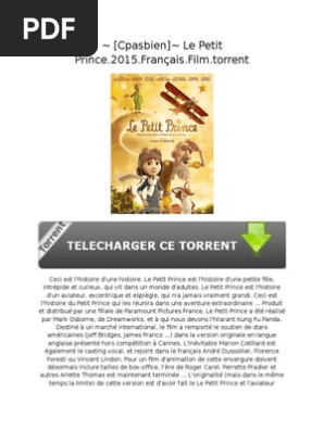 TÉLÉCHARGER LE PETIT PRINCE FILM 2015