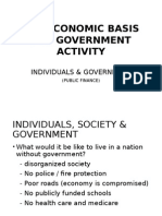 The Economic Basis for Government Activity