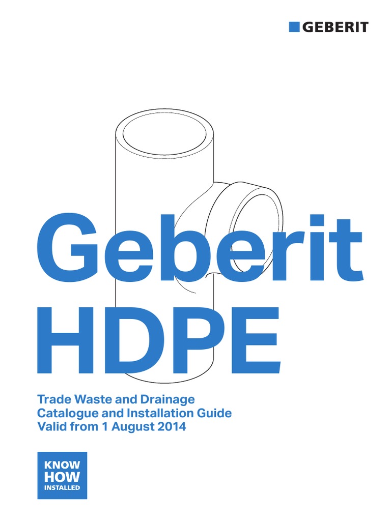 Geberit HDPE Catalogue Installation 2014 PDF Roof Pipe (Fluid Conveyance)