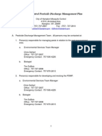 Mosquito Control Pesticide Discharge Management Plan