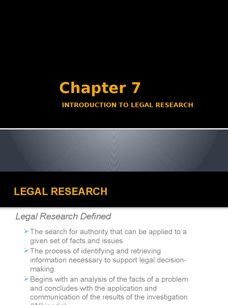 Report. Introduction To Legal Research Process | PDF | Precedent | Virtue