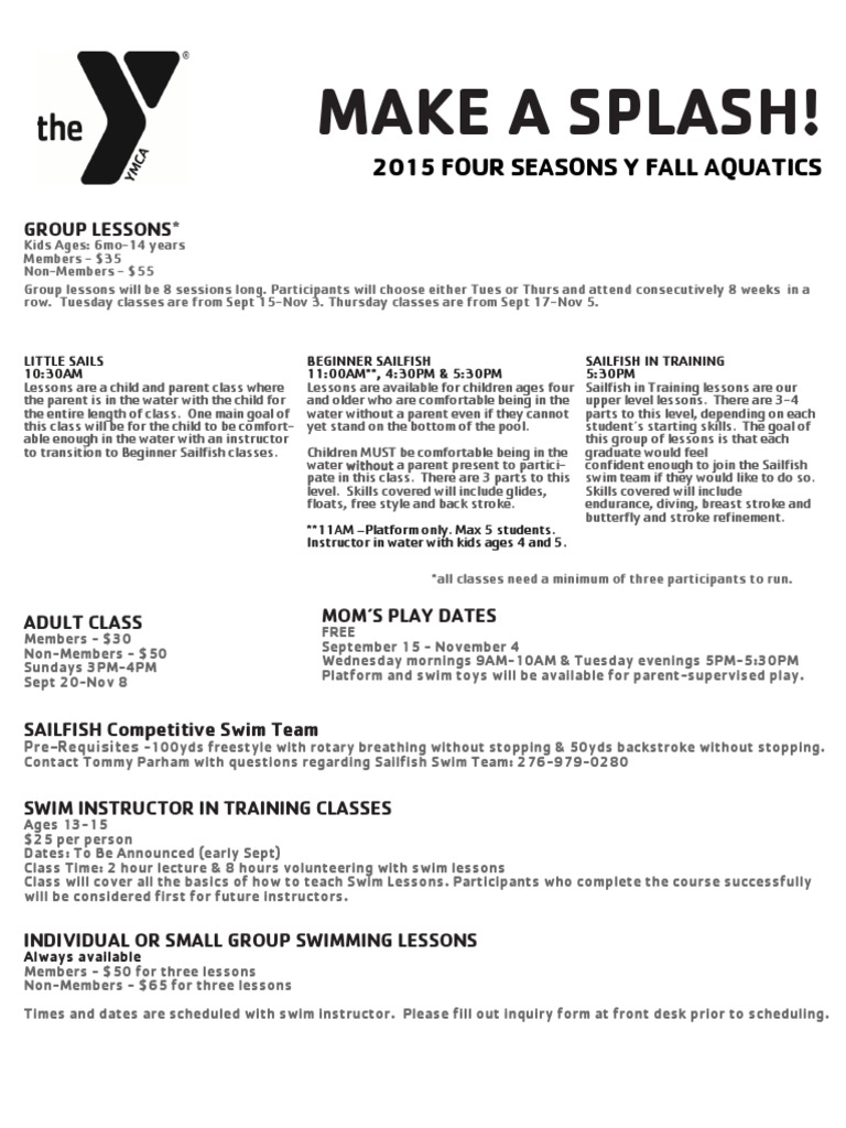 2015 Fall Aquatics | PDF