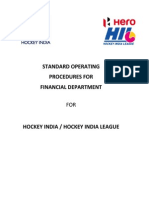 Financial SOP Hockey India Hockey India League