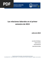 Informe de relaciones laborales - primer semestre 2105