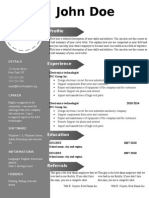 Cv Resume Word Template 746