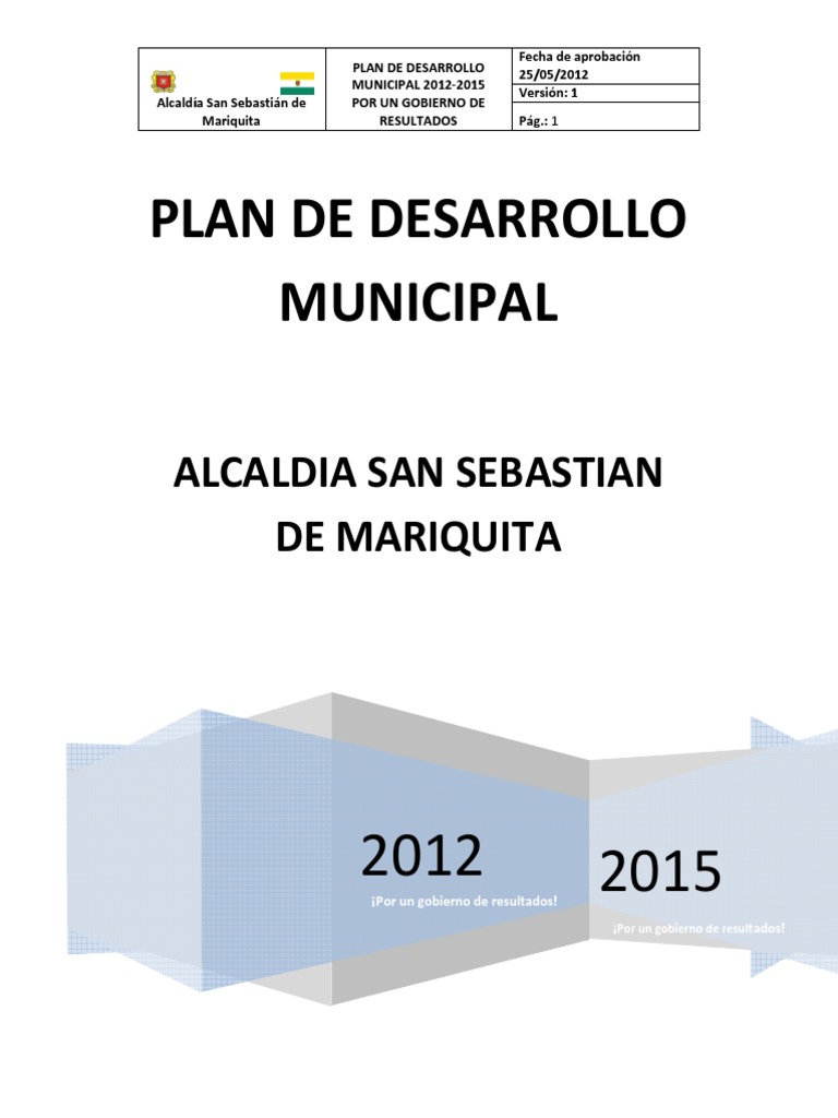 Alcaldía Municipal de Mariquita - 2012 - Plan de Desarrollo Municipal ...