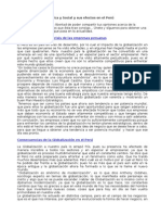 Globalización Económica y Social y Sus Efectos en El Perú