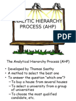 Analytic Hierarchy Process (Ahp)