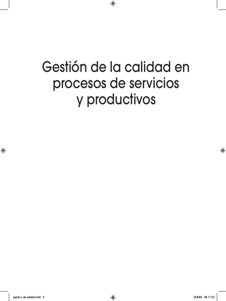 Gestion de La Calidad en Procesos de Servicios | PDF | Organización ...