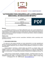 Actividades Para Desarrollar La Inteligencia Emocional Infantil