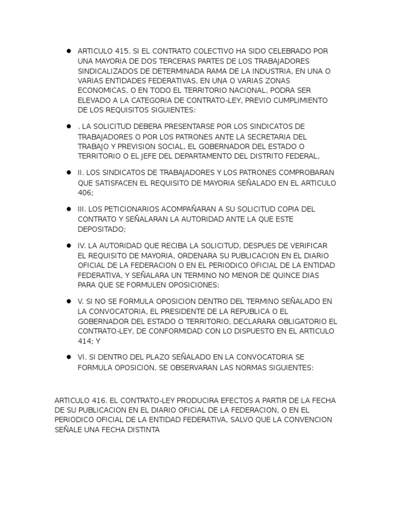 Proceso para Contrato-Colectivo Ley | PDF | Finanzas y dinero