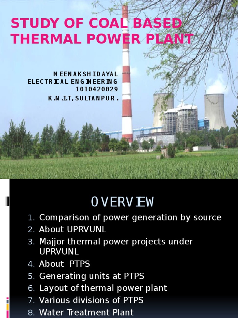 study of coal based thermal power plant Boiler Coal