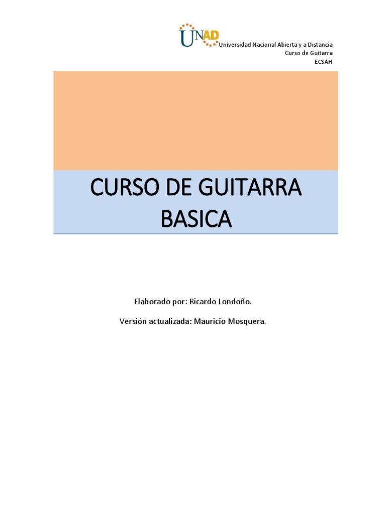 Curso Básico de Guitarra en Colombia | PDF | Escala (música) | Guitarras