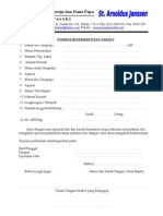 Form Pendaftaran Katekumen Tahap I