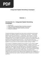 Module 1 Integrated Digital Marketing Campaigns