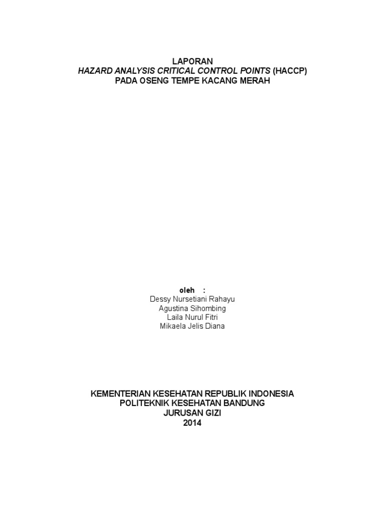 LAPORAN haccp