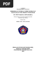 Download LAPORAN PRAKTIK KERJA LAPANGAN PERKERJAAN OVERLAY OPRIT JEMBATAN TALLO JALAN TOL SEKSI IV MAKASSAR by Ferry Alius SN272924555 doc pdf