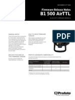 Profoto 2619 Profoto B1 500 AirTTL Release Notes FW C6