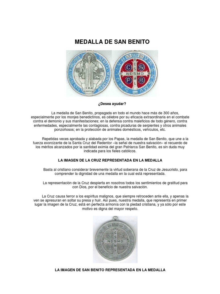 Cuál es el significado de la poderosa medalla de San Benito?- La