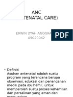 ANC (Antenatal Care) : Erwin Dyah Anggraeni 09020042