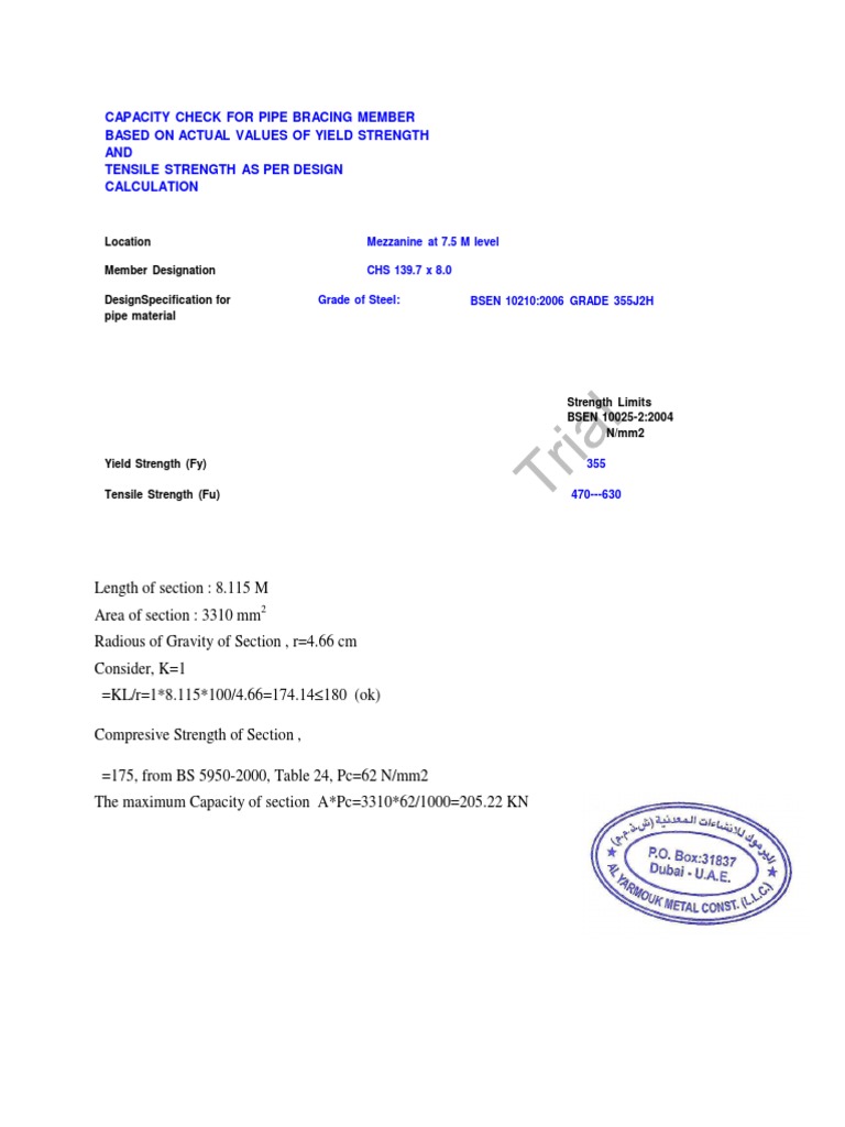 Design Capacity Check For New Proposed Material | PDF | Computers