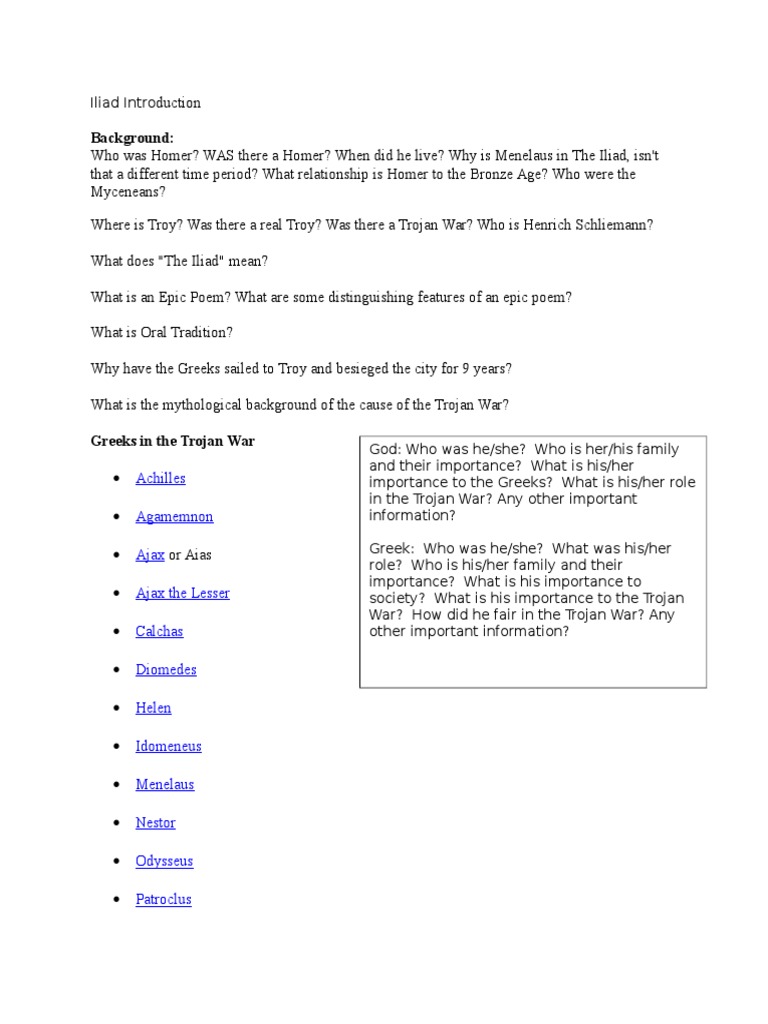 worksheet Troy Movie Worksheet trojan war essay homer illiad docx quiz worksheet history of the docx