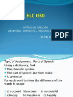 Master Parts of Speech with Intensive English