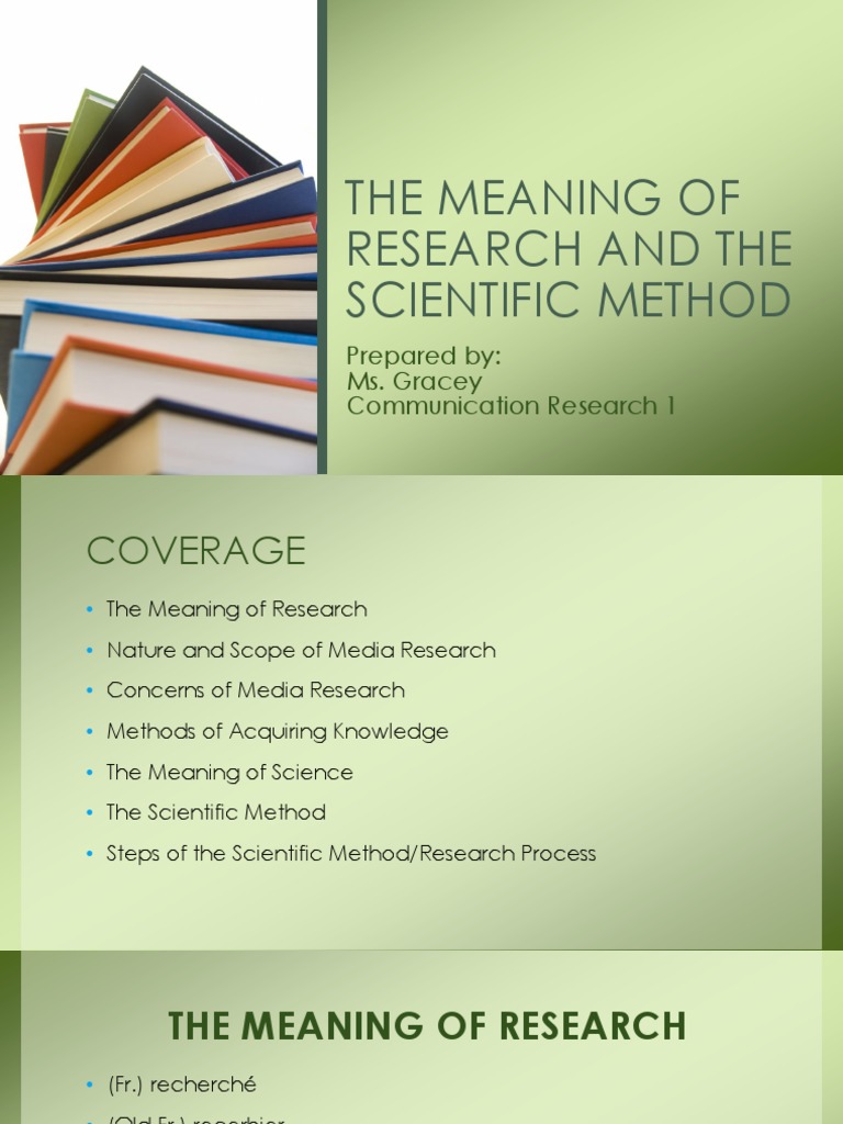 The Meaning of Research and The Scientific Method PDF Scientific Method Experiment