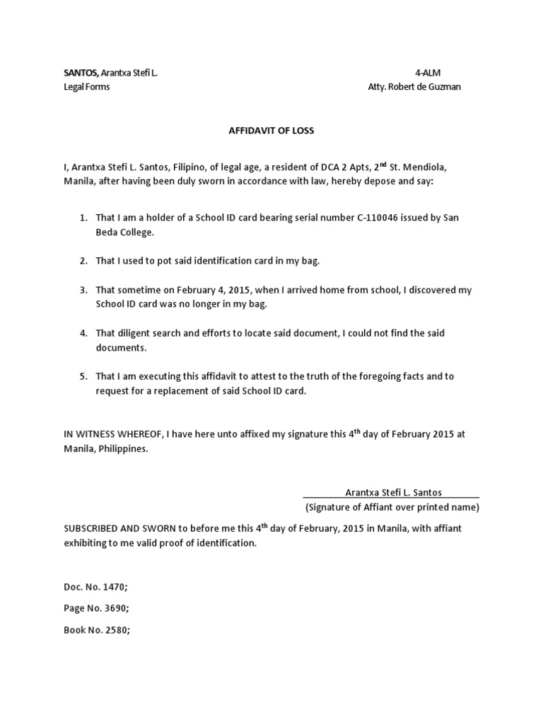 Legal Forms PDF Affidavit Power Of Attorney