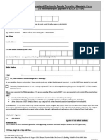 Nationalized Electronic Funds Transfer-Mandate Form: (To Be Filled in by The Applicant in BLOCK LETTER)