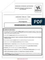 Prova UFPB 2012 - Engenheiro Civil