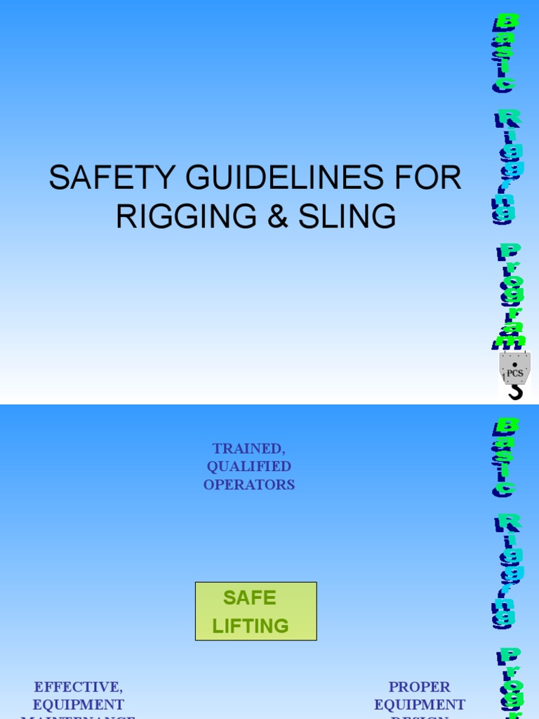 Rigging & Sling Safety Guidelines PDF Occupational Safety And