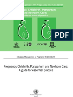 Pregnancy Childbirth Postpartum and Newborn Care a Guide for Essential Practice