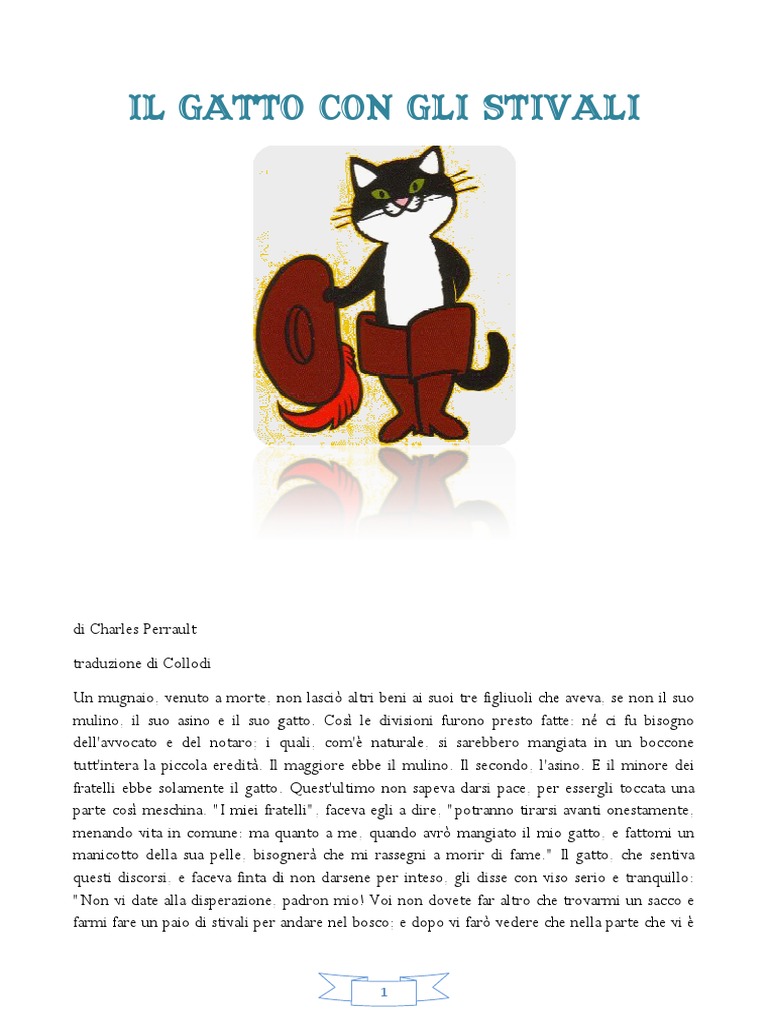Il Gatto Con Gli Stivali Schede Didattiche