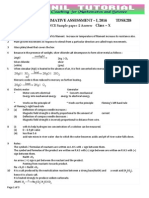 Summative Assessment - I, 2014 Tdsk2I8 Class - X: SCIENCE Sample Paper - 2 Answer