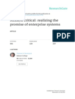 Mission Critical: Realizing The Promise of Enterprise Systems