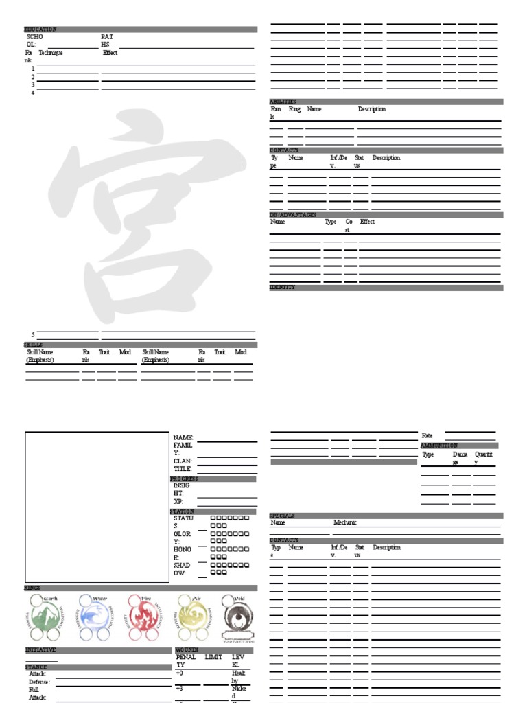 Character Stats and Skills Overview | PDF
