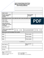 2010 Election Incident Report Form