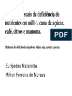 Deficiencias de Nutrientes Em Milho, Cana, Cafe, Citros,Mamona