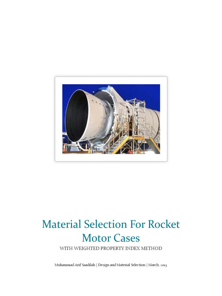 Material Selection for Rocket Motor Cases | PDF | Rocket | Rocket Engine
