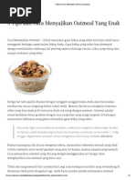 Download 3 Tips Dan Cara Menyajikan Oatmeal Yang Enak by Solusi Diet SN272993753 doc pdf