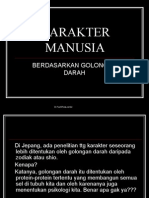 Karakter Manusia Berdasarkan Golongan Darah